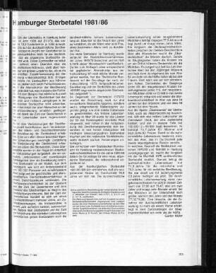 Hamburger Sterbetafel 1981/86