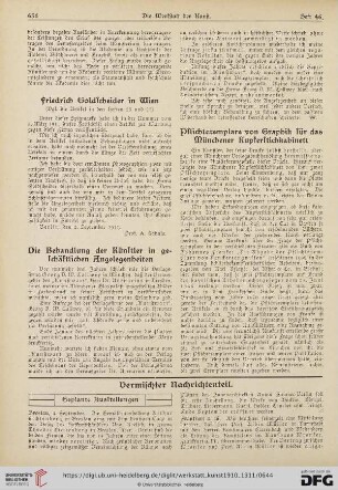 Die Behandlung der Künstler in geschäftlichen Angelegenheiten