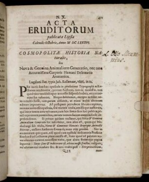 N. X. [...] Calendis Octobris, Anno M DC LXXXVI.