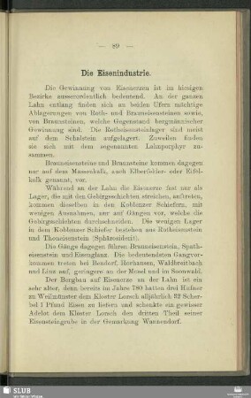 Die Eisenindustrie