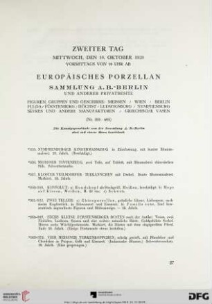 Europäisches Porzellan (Nr. 355-605)