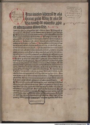 Exercitium librorum Aristotelis De anima