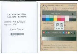 Entnazifizierung Gertrud Busch , geb. 26.08.1915 (Saengerin)