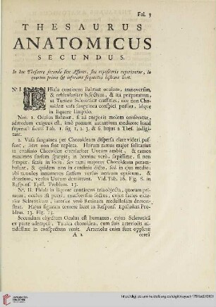 Thesaurus anatomicus secundus