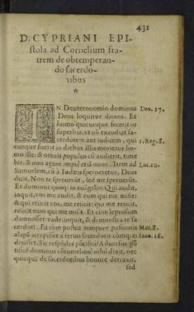 Cypriani Epistola.