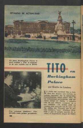 Tito en Buckingham Palace : Estampas de actualidad