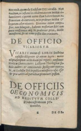 De Officio Vicariorum