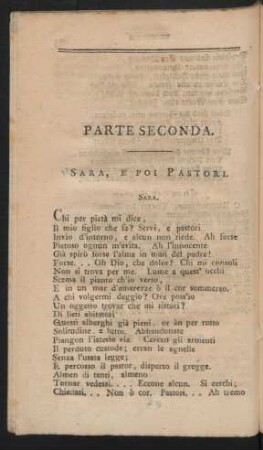 Parte Seconda = Zweiter Theil