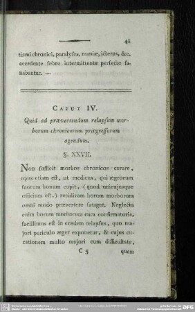 Caput IV. Quid ad praevertendum relapsum morborum chronicorum praegressorum agendum