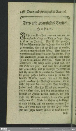 Drey und zwanzigstes Capitel. Husten