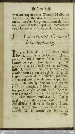 Le Lieutenant General Schoulenbourg