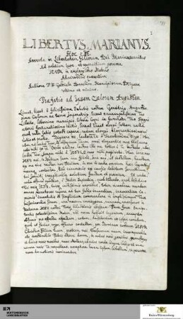 Gabriel Bucelin: Libertus Marianus