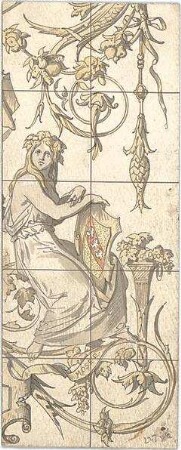 Gmelin, Leopold; Sammlung Gmelin: Handzeichnungen - Folio 17 - Dekoration (Detail)