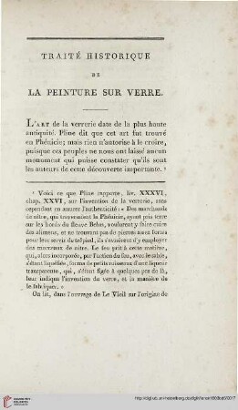 Traité historique de la peinture sur verre