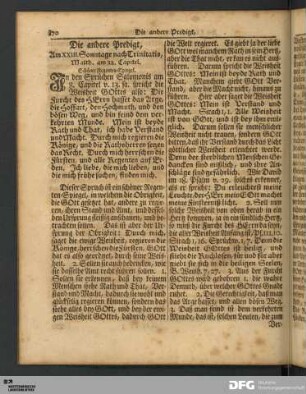 Die andere Predigt, Am XXIII. Sonntage nach Trinitatis.