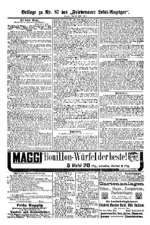 Beilage zu Nr. 87