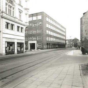 Cottbus, Neumarkt 5. Neues Rathaus (1934/35, 1967 Aufstockung). Straßenansicht (Berliner Straße)