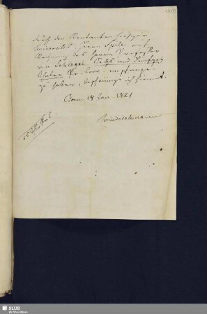 13c(7): Quittung Windischmann; dat. Bonn, 18.01.1821.