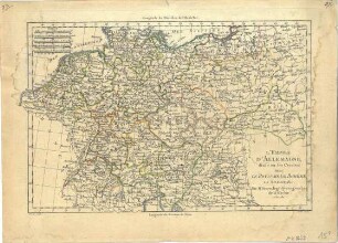 L'Empire d'Allemagne, divisé en fes Cercles avec Le Royaume de Bohème, La Silesie, & c.