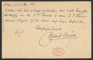 Brief an B. Schott's Söhne : 11.12.1904
