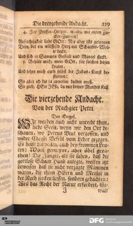 Die vierzehende Andacht. Von der Rachgier Petri.