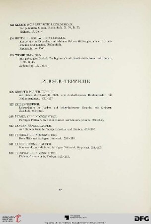 Perser-Teppiche (Nr. 326-332)
