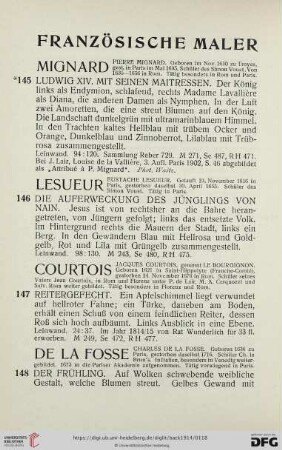 Französische Maler (Nr. 145 - 163A)