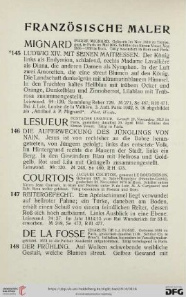 Französische Maler (Nr. 145 - 163A)