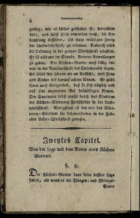 Zweytes Capitel. Von der Lage und dem Boden eines Küchen-Gartens.