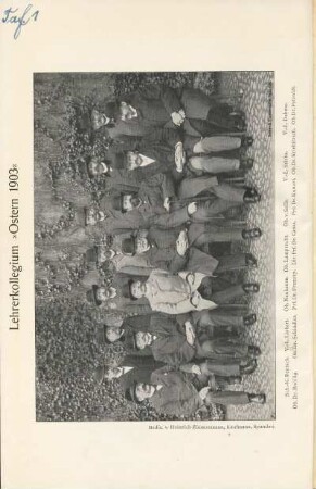 Lehrerkollegium "Ostern 1903"