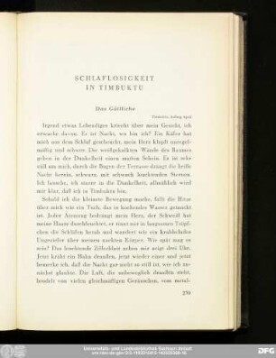 Schlaflosigkeit In Timbuktu