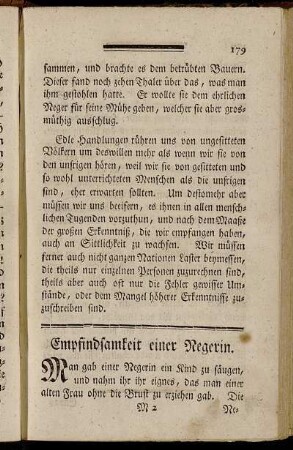 Empfindsamkeit einer Negerin