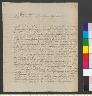 Brief von Meyer, Nikolaus an Goethe, Johann Wolfgang von