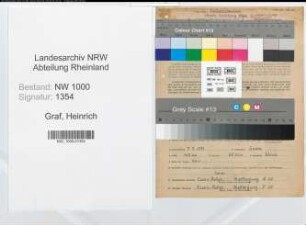Entnazifizierung Heinrich Graf, geb. 07.07.1901 (Techn.Angest.)