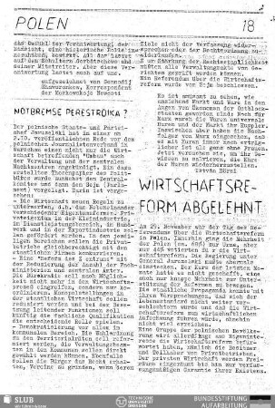 Notbremse Perestroika? : Polen