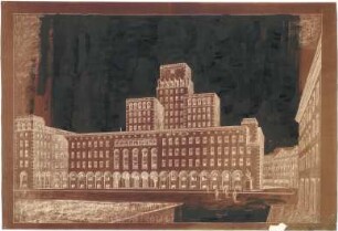 Billing, Hermann; Bochum (Nordrhein-Westfalen); Rathaus - Vorderansicht (Perspektive)