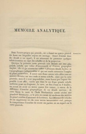 Memoire analytique