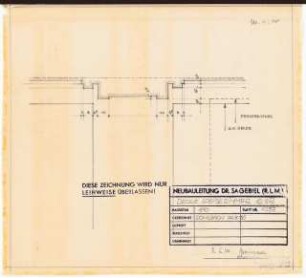 Reichsluftfahrtministerium, Berlin: Kleiner Speisesaal Q2R, Decke: Schnitt 1:10