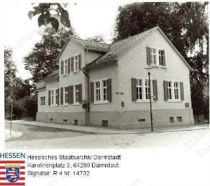 Heppenheim an der Bergstraße, Martin-Buber-Haus / 1916-38 Wohnhaus von Martin Buber (1878-1963), Ecke Graben- und Werléstraße / Außenansicht