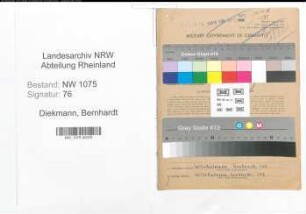 Entnazifizierung Bernhardt Diekmann , geb. 16.04.1907 (Lohndrescher)