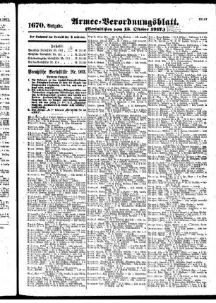 1670. Ausgabe. Montag, 15. Oktober 1917