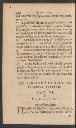De Mensuris Intervallorum Externis. Cap. VI.