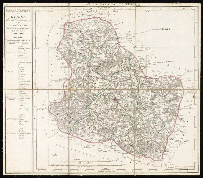 Atlas National de France en départements
