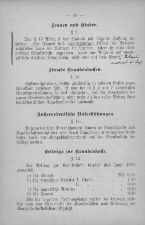 Außerordentliche Unterstützungen.