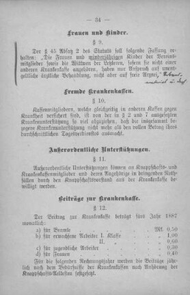 Außerordentliche Unterstützungen.