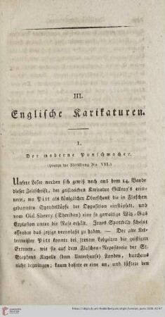 III. Englische Karikaturen