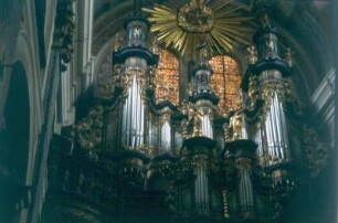 Orgel der Basilika Swieta Lipka : Orgel von Johann Josua Mosengel (1719-1721); Prospekt von Christoph Peucker. Swieta Lipka, Masuren. Basilika. 40 Stimmen