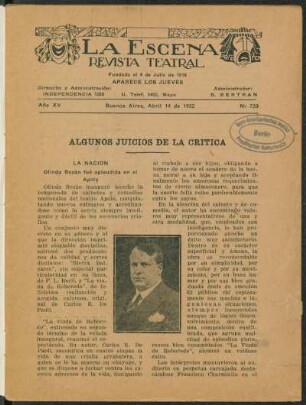 Algunos juicios de la critica