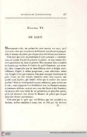 Chapitre VI. Du gout