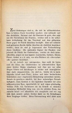 Gebete und Anrufungen in den altfranzösischen Chansons de geste